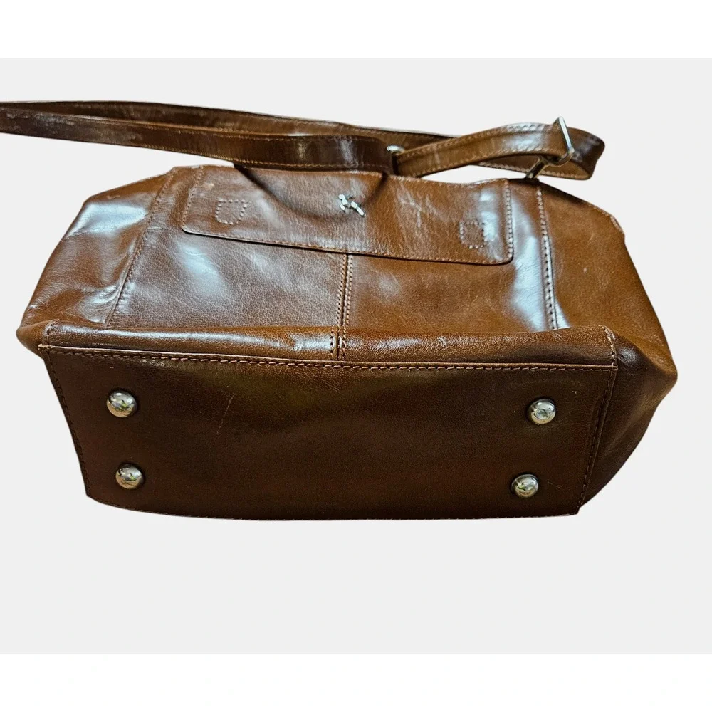 Ashwood Gina Bridge Cognac Brown Leather Crossbody Bag‎ Tanned Structured